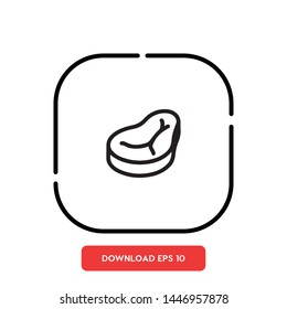 Meat, food symbol vector icon