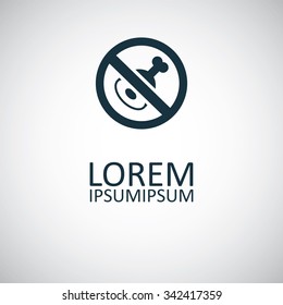 meat forbidden icon, on white background
