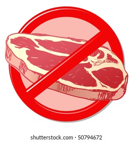 meat forbidden sign