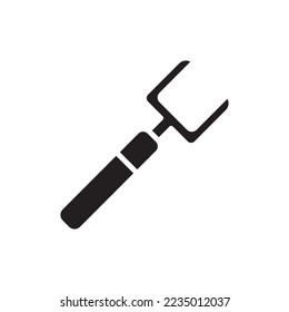 Meat Fork Filled Icon Vector Illustration