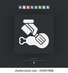 Meat fork icon