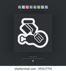 Meat fork icon
