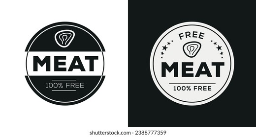 (Fleisch frei) Zeichen, Vektorgrafik.