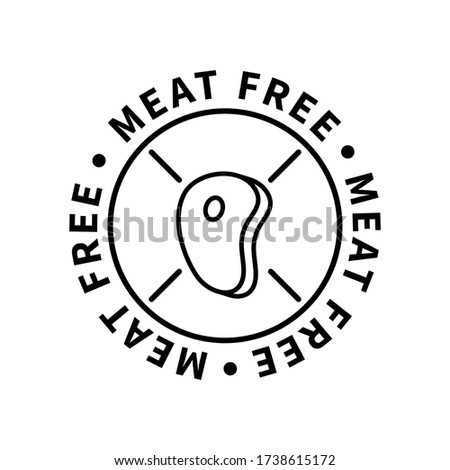 Meat free simple icon, modern design element isolated on white