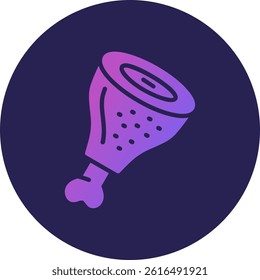 Meat Glyph Circle Gradient Icon