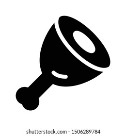 meat glyph flat vector icon