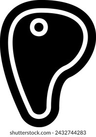 Icono de glifo de carne vector de ilustración