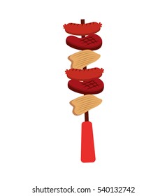 meat grill isolated icon vector illustration design