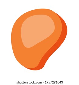 meat grilled beef single isolated icon with flat style