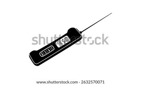 Meat Grilling Thermometer , black isolated silhouette
