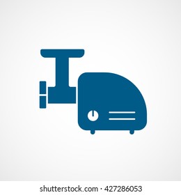 Meat Grinder Blue Icon On White Background