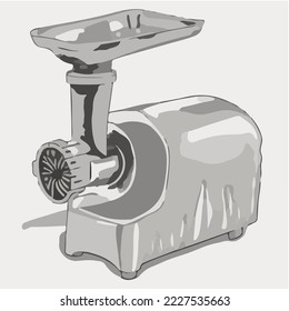 Meat Grinder, Butcher equipment
Illustration Vector Cartoon Drawing