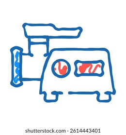 meat grinder chopper doodle icon sketch vector. meat grinder chopper sign. isolated symbol illustration