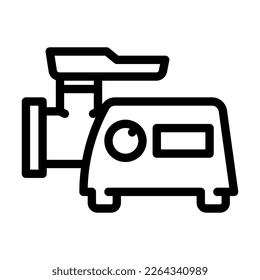 meat grinder chopper line icon vector. meat grinder chopper sign. isolated contour symbol black illustration