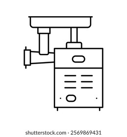 meat grinder chopper line icon vector. meat grinder chopper sign. isolated contour symbol black illustration
