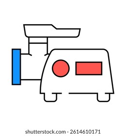 meat grinder chopper line icon vector. meat grinder chopper sign. isolated symbol illustration