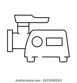 meat grinder chopper line icon vector. meat grinder chopper sign. isolated contour symbol black illustration