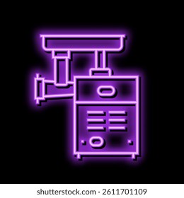 meat grinder chopper neon light sign vector. meat grinder chopper sign. isolated symbol illustration