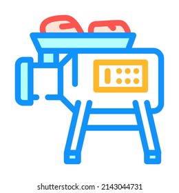 vector de icono del color del molino de carne. signo de molino de carne. ilustración de símbolo aislado