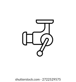 Meat Grinder Device Outline Icon For Food Processing And