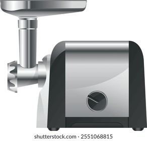 Meat grinder electric appliance. Mincer cartoon machine