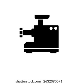 Meat Grinder, Electric Mincer, Chopper Solid Flat Vector Icon Isolated on White Background.