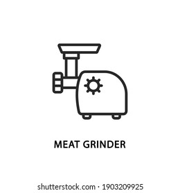 Meat grinder flat line icon. Vector illustration kitchen appliances