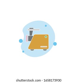 Meat grinder flat vector icon