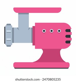 Meat grinder for home use vector cartoon illustration isolated on a white background.