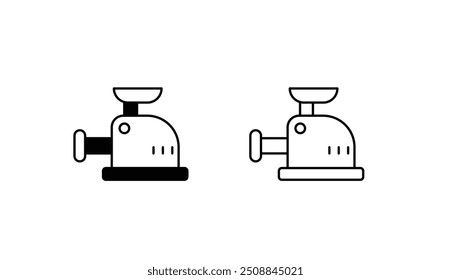 Meat Grinder icon design with white background stock illustration