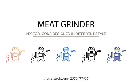 Meat Grinder icon design with white background stock illustration