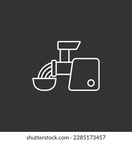 Meat grinder icon, editable stroke, line style