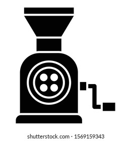 meat grinder icon glyph vector design 