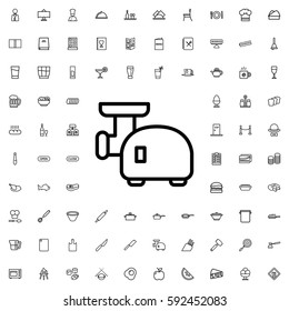 meat grinder icon illustration isolated vector sign symbol. Restaurant icons vector set.