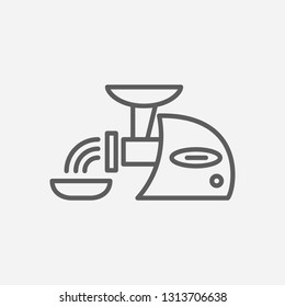 Meat grinder icon line symbol. Isolated vector illustration of  icon sign concept for your web site mobile app logo UI design.