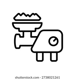 Meat grinder icon, Line Vector graphics