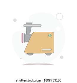 Meat grinder icon. Manual mincer vector flat illustration on white