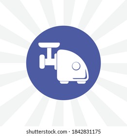 Meat grinder icon. Manual mincer isolated vector icon on white background