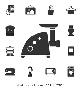 Meat grinder icon. Simple element illustration. Meat grinder symbol design from Home Furniture collection set. Can be used for web and mobile on white background