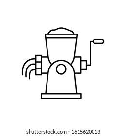 Meat grinder, meat icon. Simple line, outline vector batcher icons for ui and ux, website or mobile application