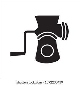 Meat grinder icon vector or kitchen tool symbol