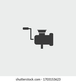 meat grinder icon. meat grinder vector on gray background