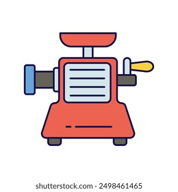 meat grinder icon with white background vector stock illustration