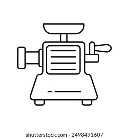 meat grinder icon with white background vector stock illustration