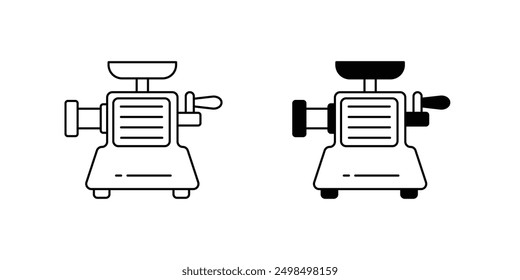 meat grinder icon with white background vector stock illustration