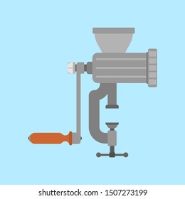 Meat grinder isolated. hasher cartoon. mincer vector illustration