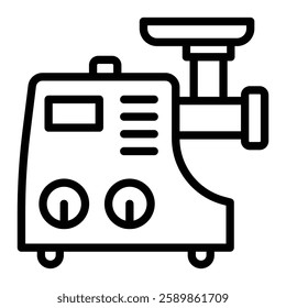 Meat Grinder Line Icon Design For Personal And Commercial Use