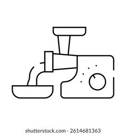 meat grinder line icon vector. meat grinder sign. isolated contour symbol black illustration