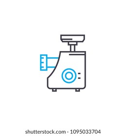 Meat grinder linear icon concept. Meat grinder line vector sign, symbol, illustration.