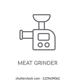 Meat grinder linear icon. Modern outline Meat grinder logo concept on white background from kitchen collection. Suitable for use on web apps, mobile apps and print media.